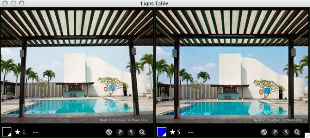 Phase One Media Pro - Lichttisch zum Bildvergleich (Bild: Phase One)